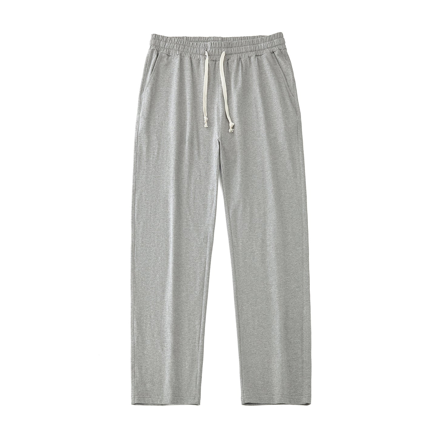 Mens Solid-Color Straight-Leg Lace-Up All-Match Sports Pants For Men S - XXL