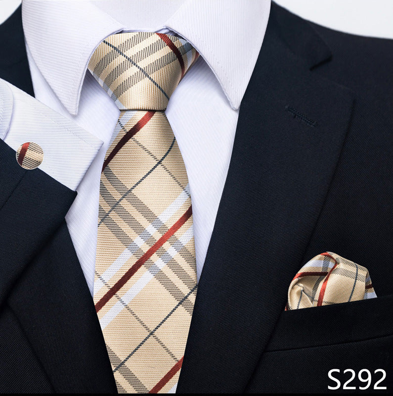 Men's Creative All-match Business Formal Wear Tie Scarf Cuff Set