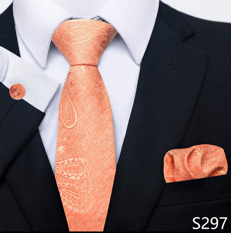 Men's Creative All-match Business Formal Wear Tie Scarf Cuff Set