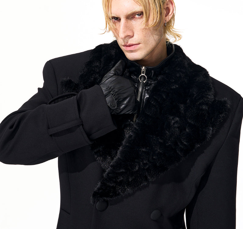 Noble Stitched Lapel Long Trench Coat Blazer