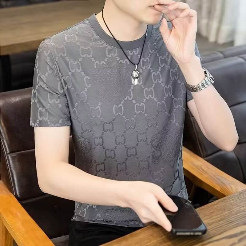 High-end Avant-garde Fashion Men's Viscose T-shirt