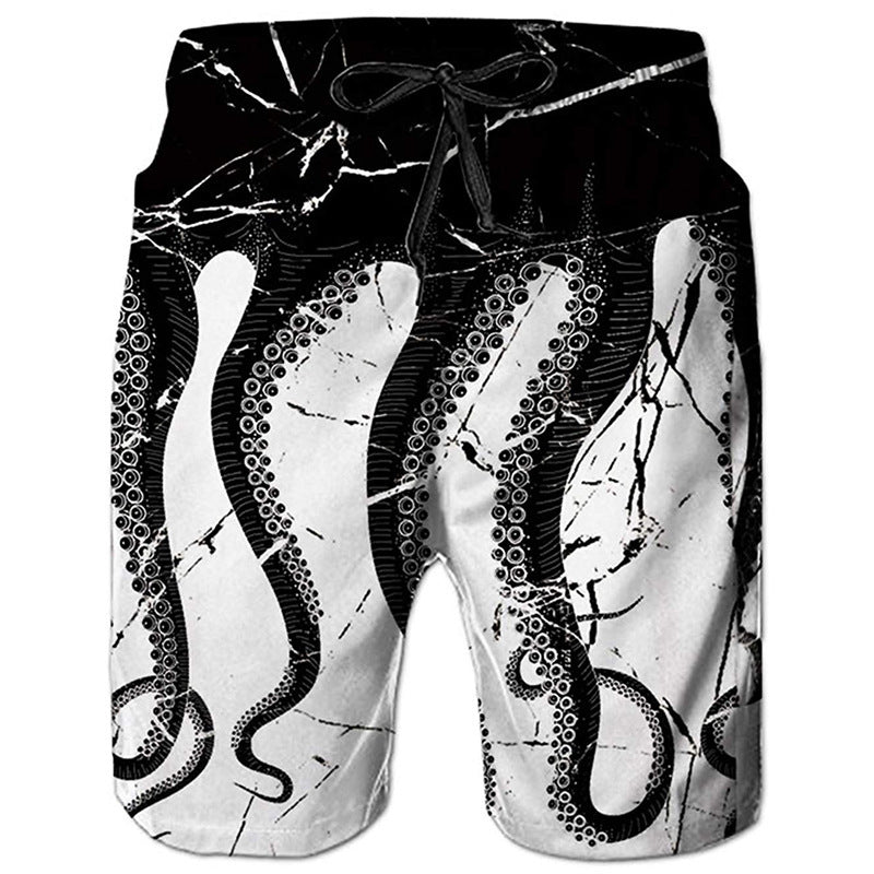 Men's Beach Pants Casual Shorts Octopus Amazon Sizes: S to 6XL