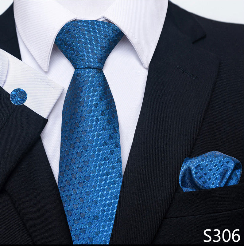 Men's Creative All-match Business Formal Wear Tie Scarf Cuff Set