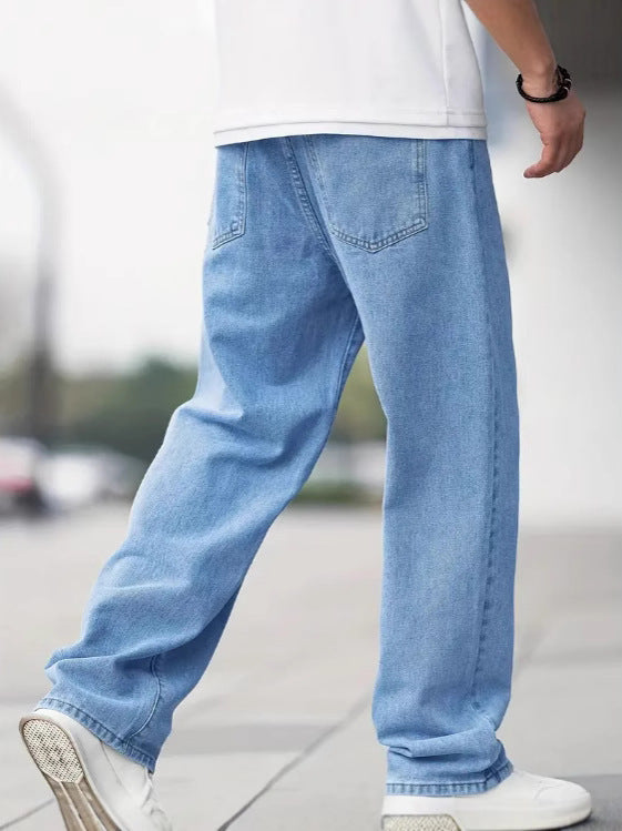Youth, Men's Denim Loose Straight Casual Trousers