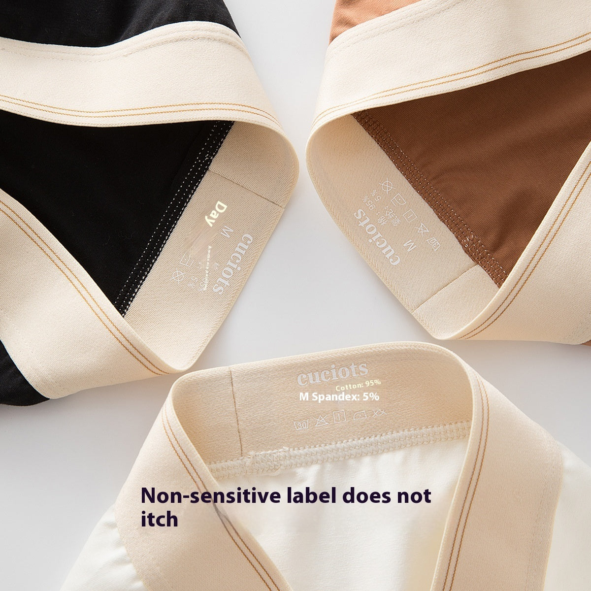 New Men's Briefs Pure Cotton Simple Solid Color Sexy