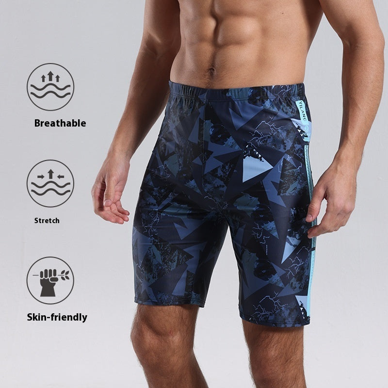 Fashion Men's Knee-length Pants Boxer Swimming Trunks