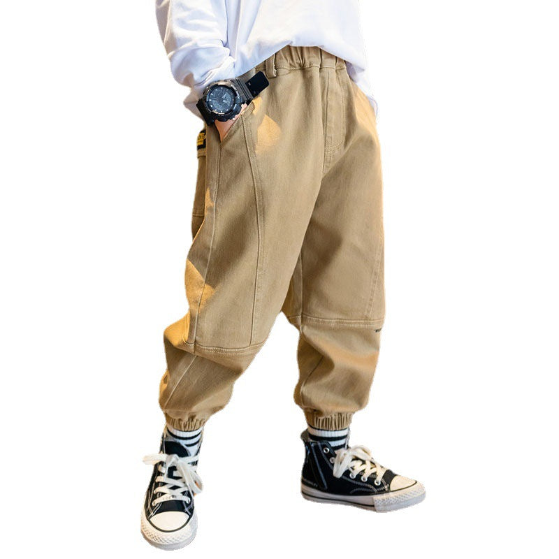 Boys' Middle And Older Children's Overalls Trousers