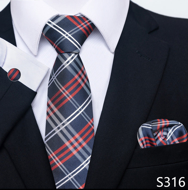 Men's Creative All-match Business Formal Wear Tie Scarf Cuff Set