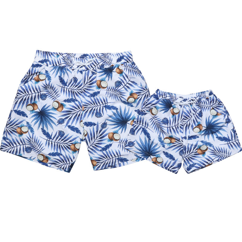 New Style Parent Child Swimwear Quick Drying Beach Pants Sizes: Men - M to XXL, Boy: 80cm to 153cm