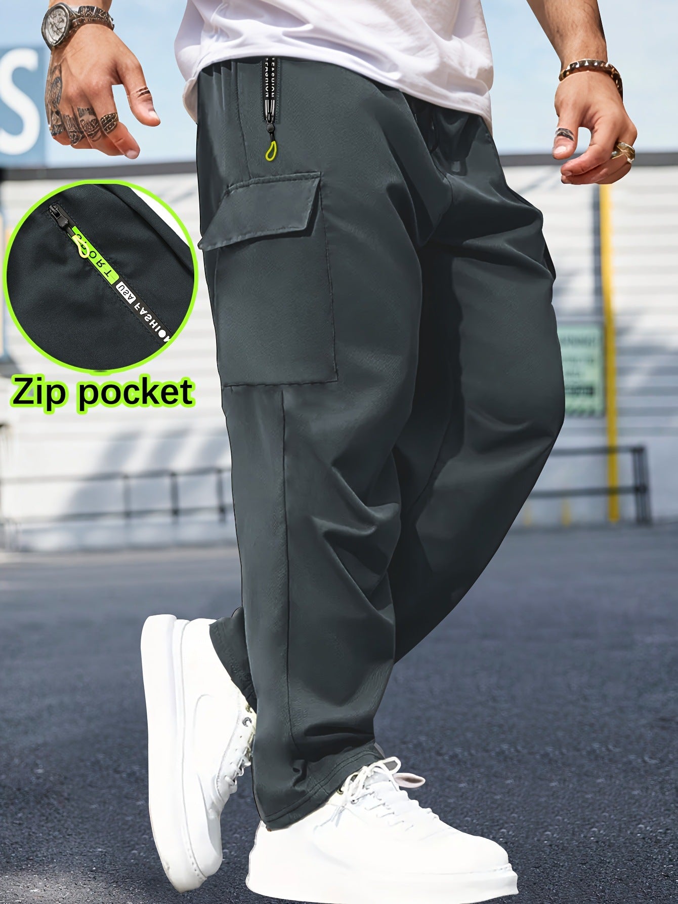 Breathable Cargo Pants Retro Workwear Size XS - XXL