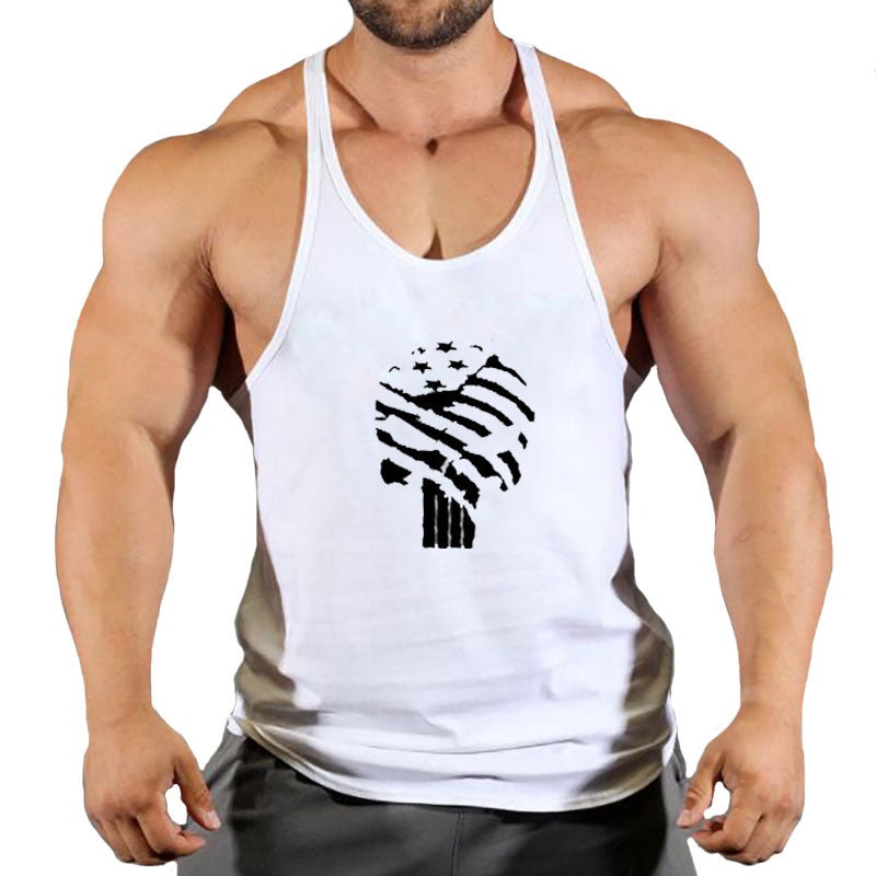 Mens Trendy Sleeveless Cotton Tank Top With Thin Straps