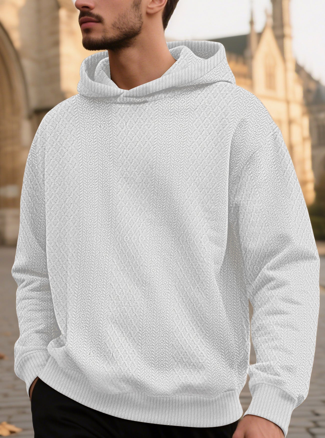 Loosefit Jacquard Hoodie Size: S - 3XL