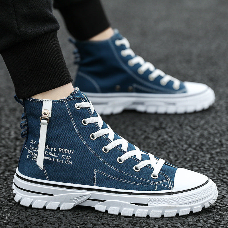 Retro Canvas Shoes, Breathable Thick Sole, Board Shoes, Casual Shoes