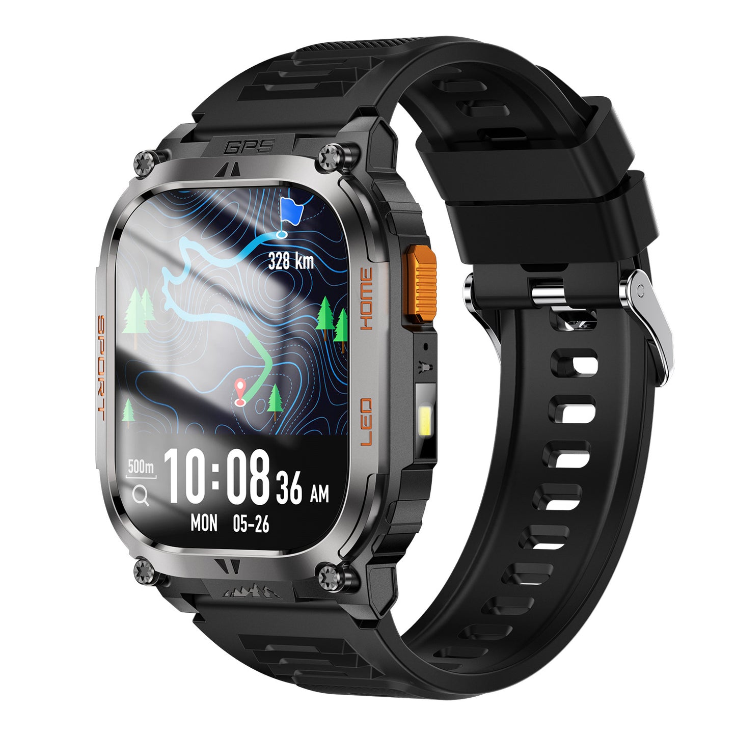 QX18 Smart Bracelet GPS Positioning Sports LED Health Monitoring Waterproof
