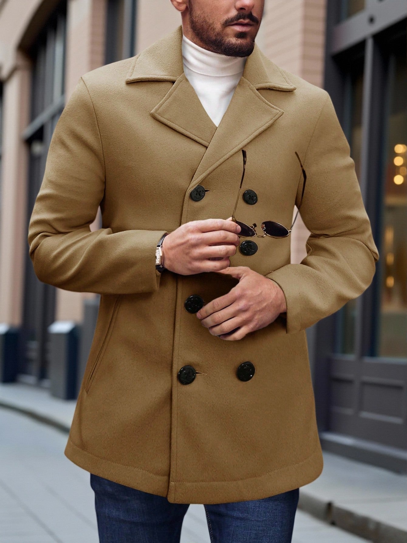 Casual Business Men's Wool Coatovercoat