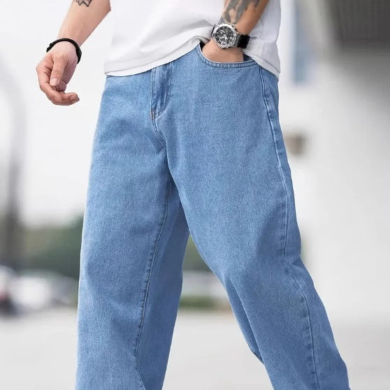 Youth, Men's Denim Loose Straight Casual Trousers