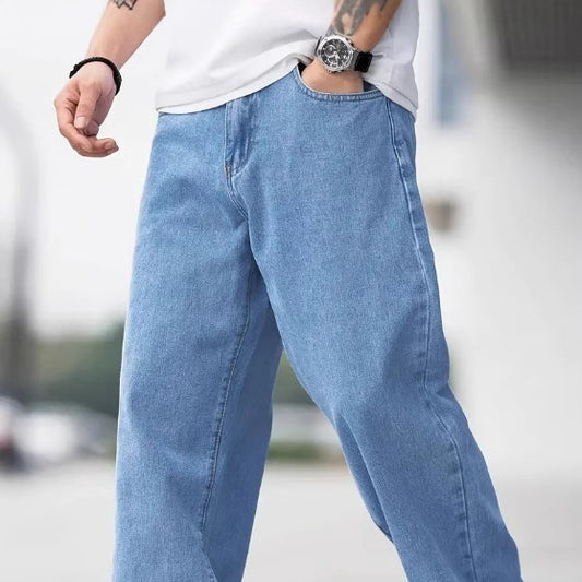Youth, Men's Denim Loose Straight Casual Trousers