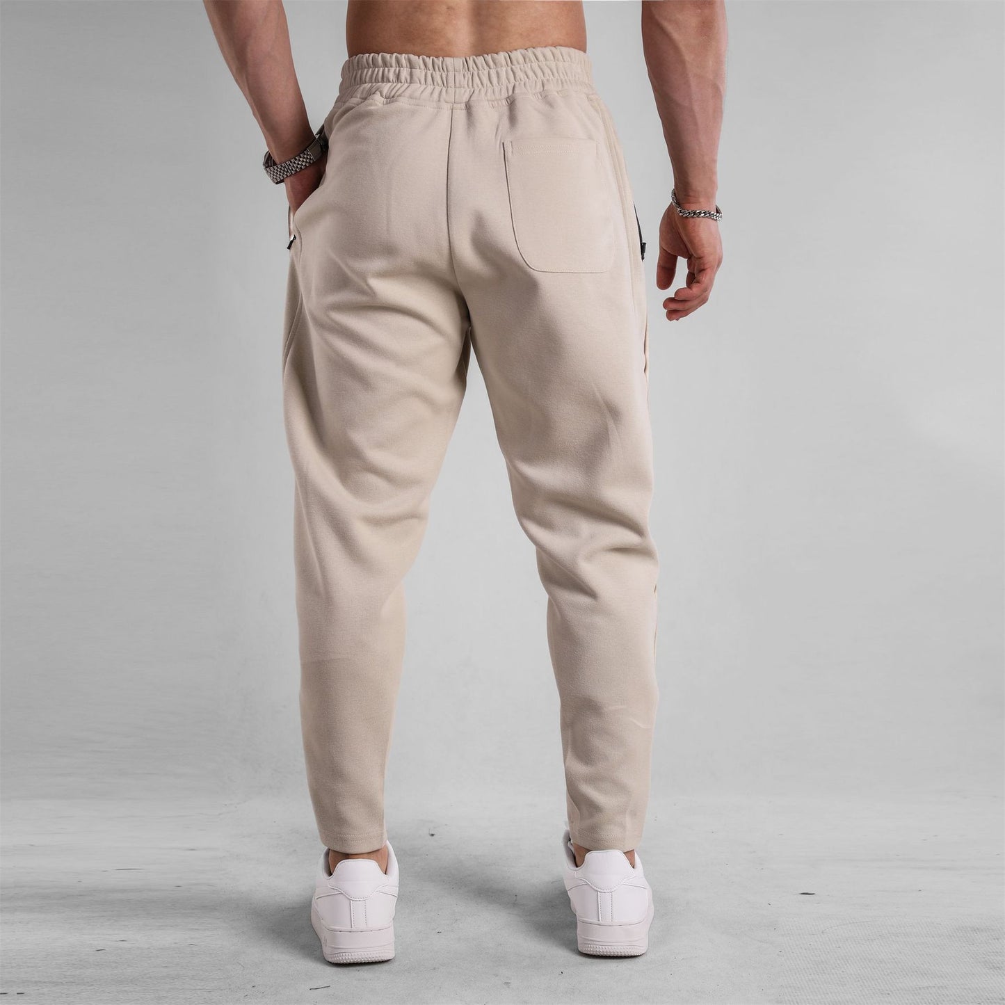 Slim Fit Leg Opening Zipper Ankle Banded Pants Size: M - 3XL
