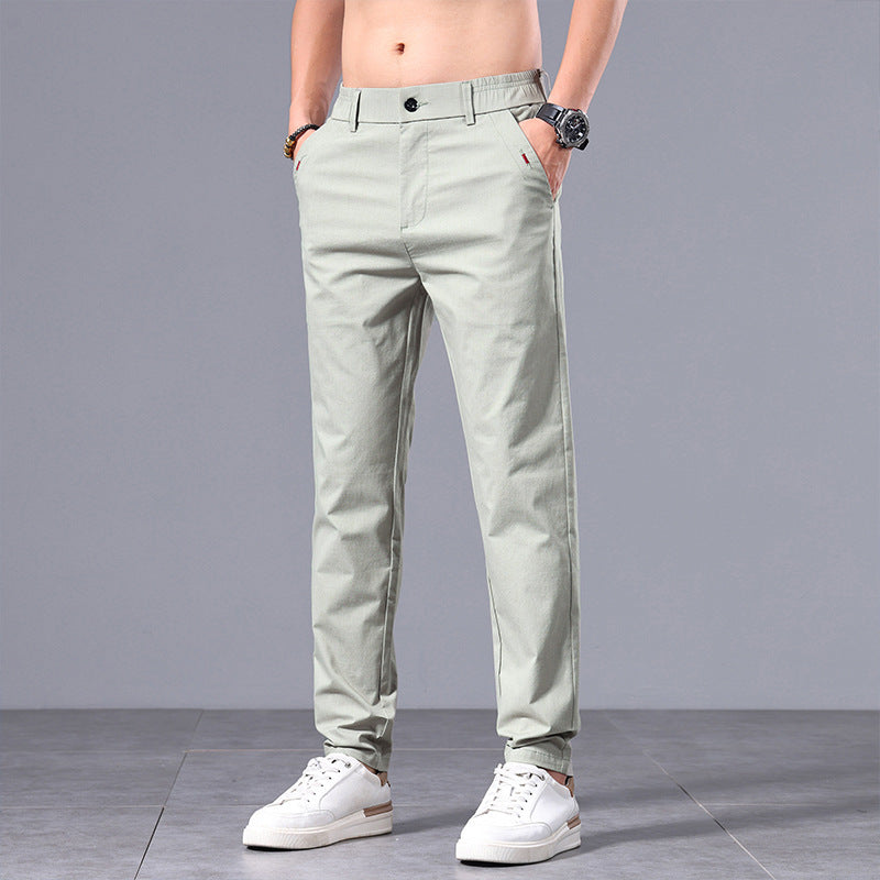 Men's Springsummer Business Casual Pants Straight Slim Fit Breathable Men's Pants