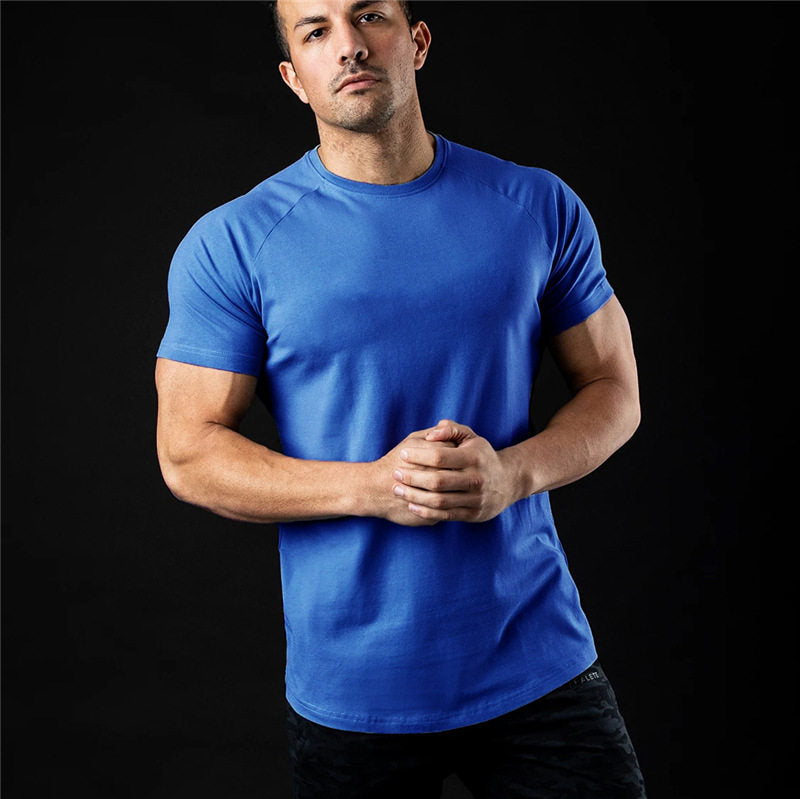 Tech Fabric Springsummer T-shirt For Outdoor Sports Mens/Teens Crew-neck Short-sleeve Quick-drying Top