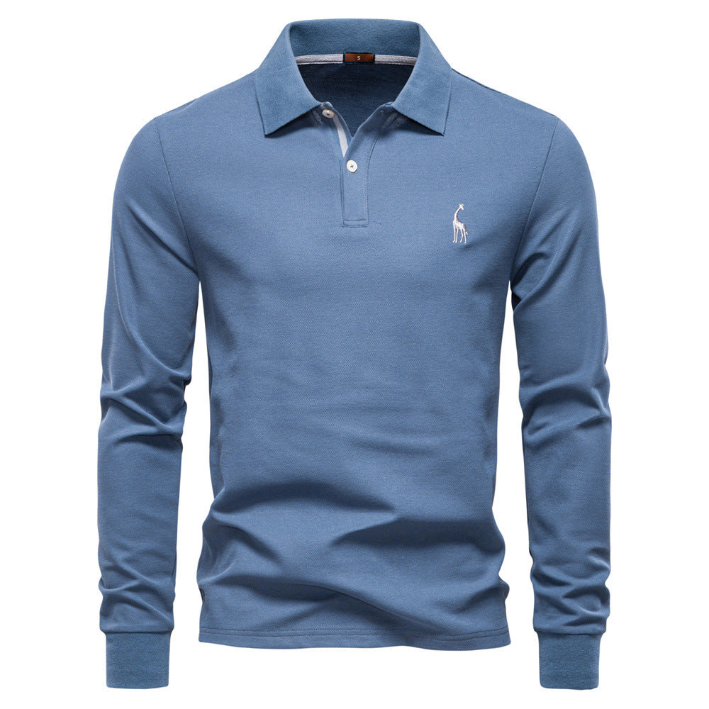 Lapel Casual Solid Color Polo Shirt Size: S,M,L,XL,XXL