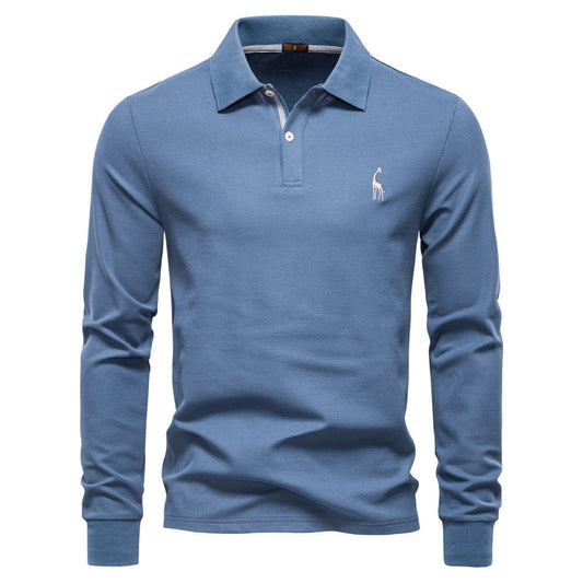Lapel Casual Solid Color Polo Shirt Size: S,M,L,XL,XXL