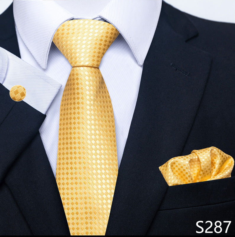 Men's Creative All-match Business Formal Wear Tie Scarf Cuff Set
