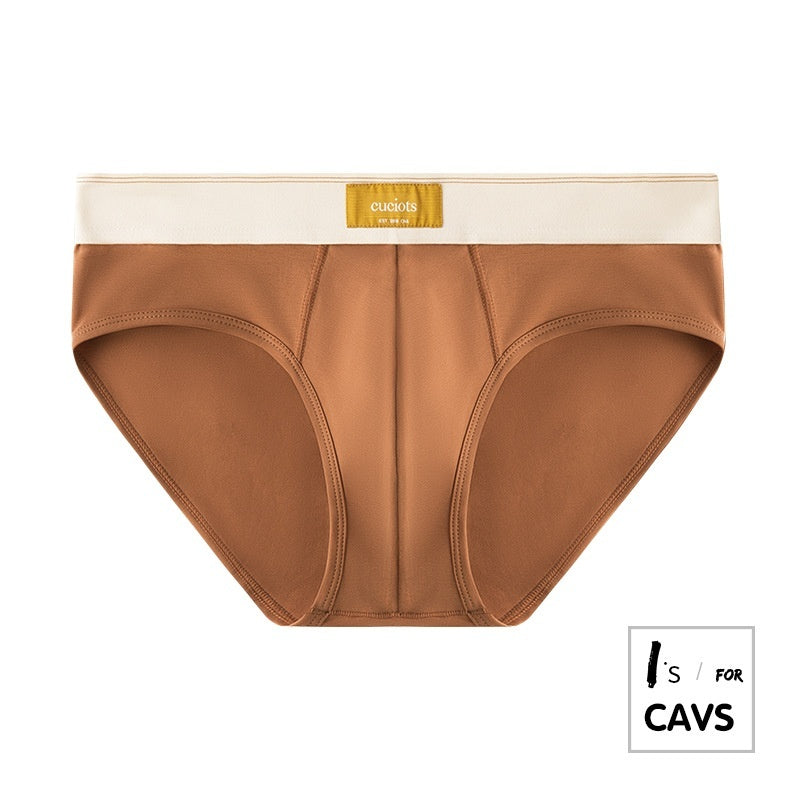 New Men's Briefs Pure Cotton Simple Solid Color Sexy