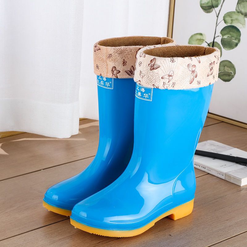 Wool Cotton Warm Non-slip Rain Boots Size: 36-41
