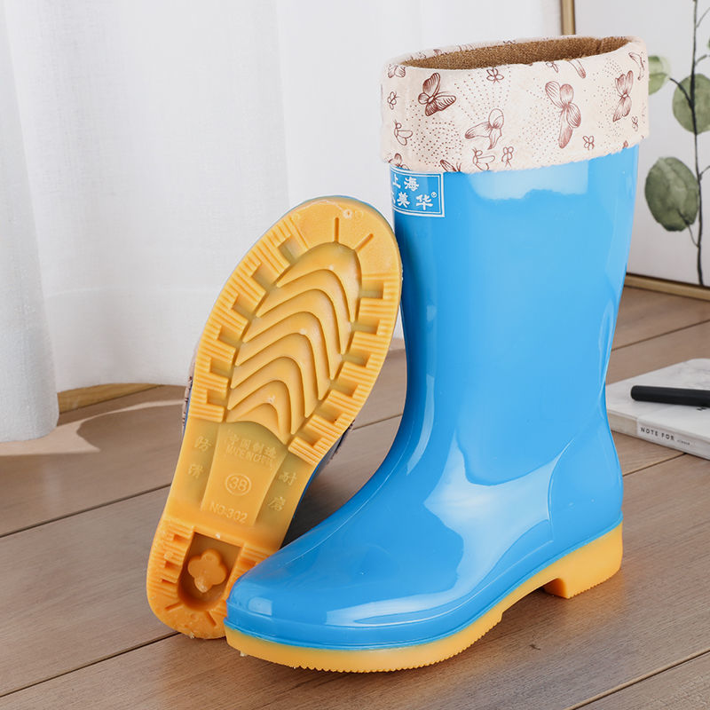 Wool Cotton Warm Non-slip Rain Boots Size: 36-41