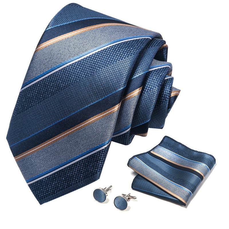 Men's Creative All-match Business Formal Wear Tie Scarf Cuff Set