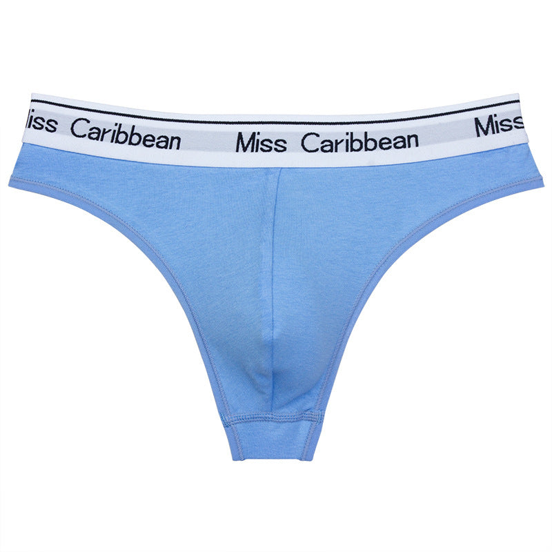 Men's Underwear Sexy U Convex Sports Fitness Letter Waist Cotton