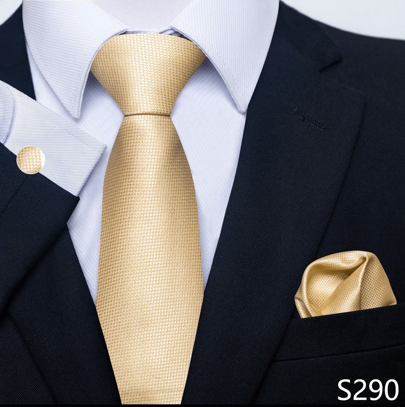 Men's Creative All-match Business Formal Wear Tie Scarf Cuff Set