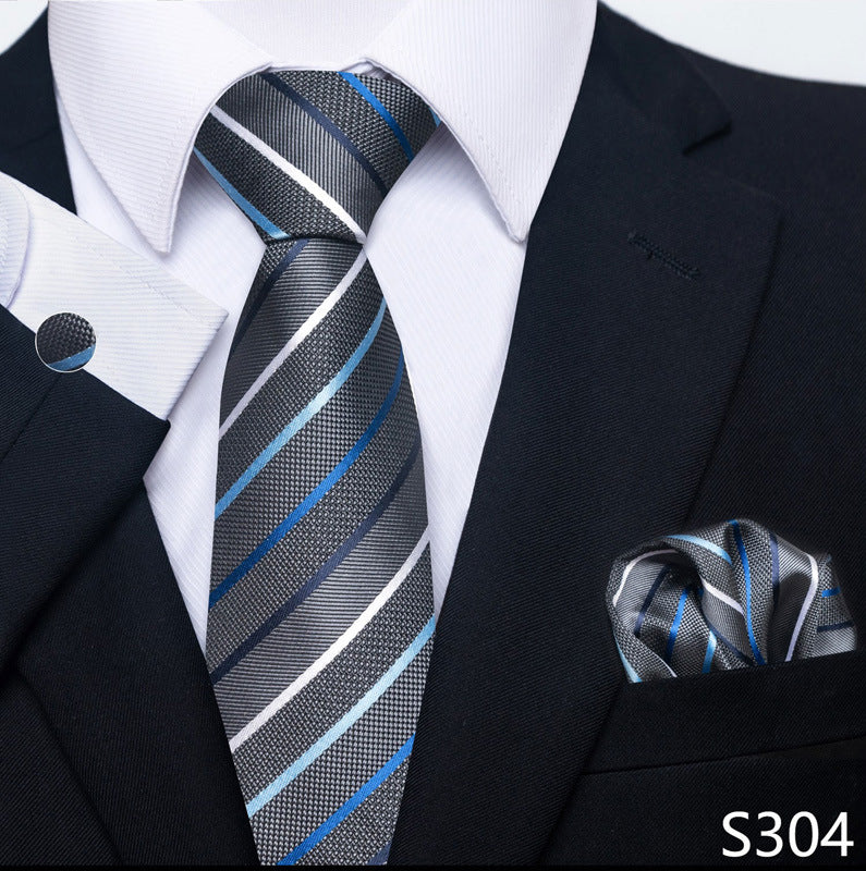 Men's Creative All-match Business Formal Wear Tie Scarf Cuff Set