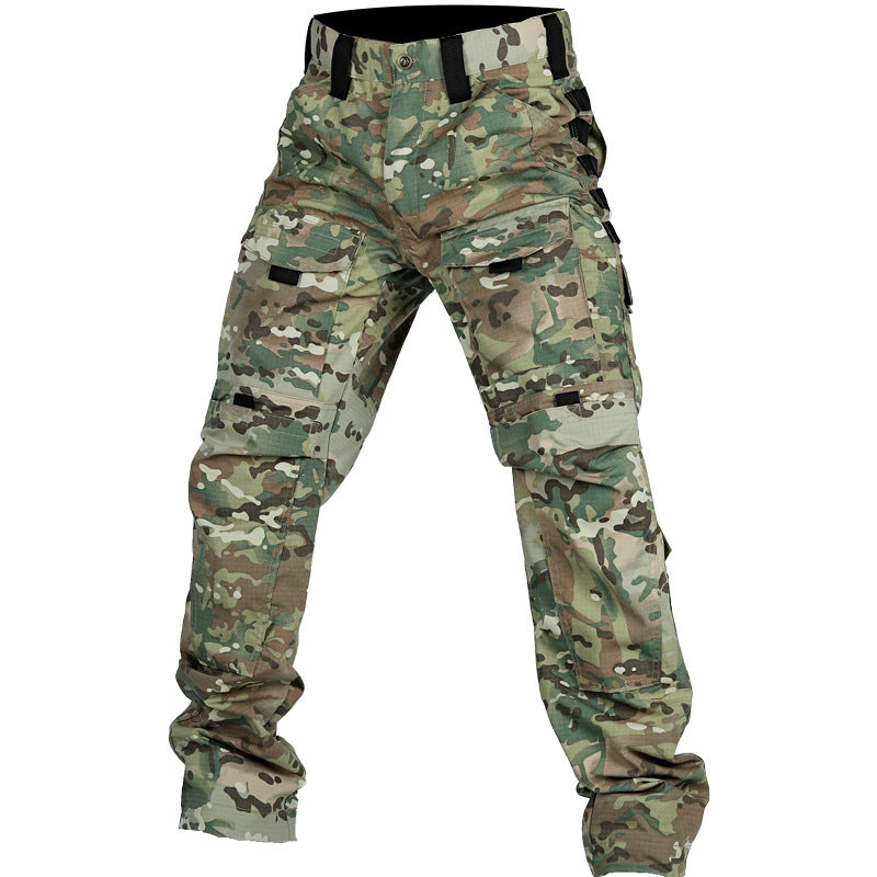 Camouflage Trousers Outdoor Multi-functional Pocket Wear-resistant Training Pants Size: S - XXXL