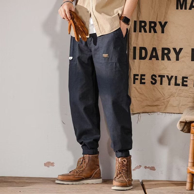 Retro Loose Straight-leg Casual Pants Size: M - 4XL