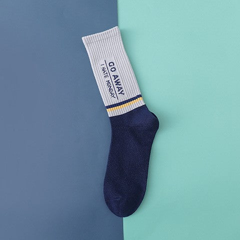 Mens Mid-calf Socks Breathable Sweat-absorbing All Season