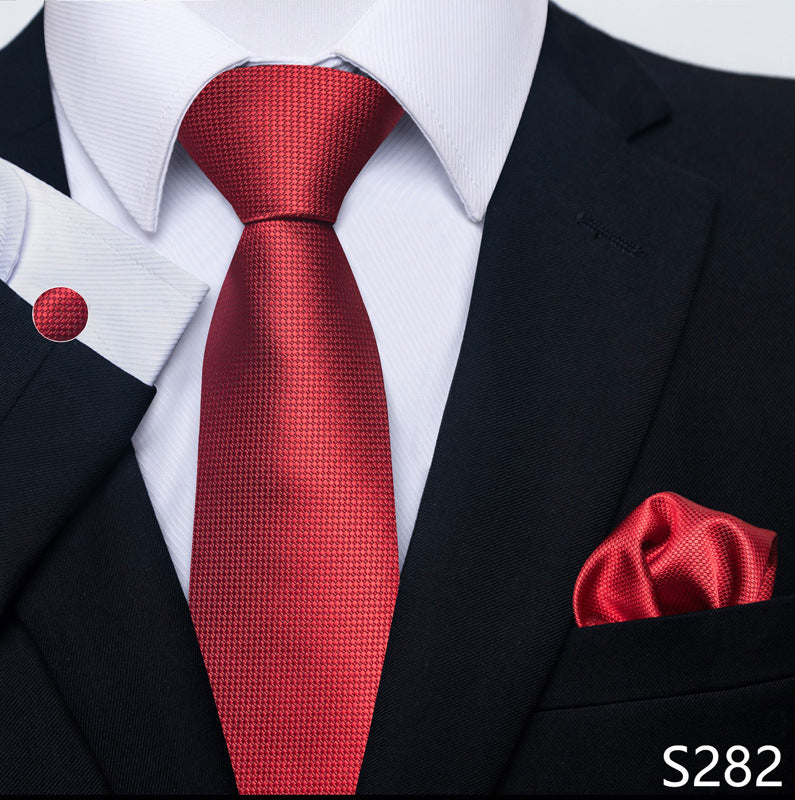 Men's Creative All-match Business Formal Wear Tie Scarf Cuff Set
