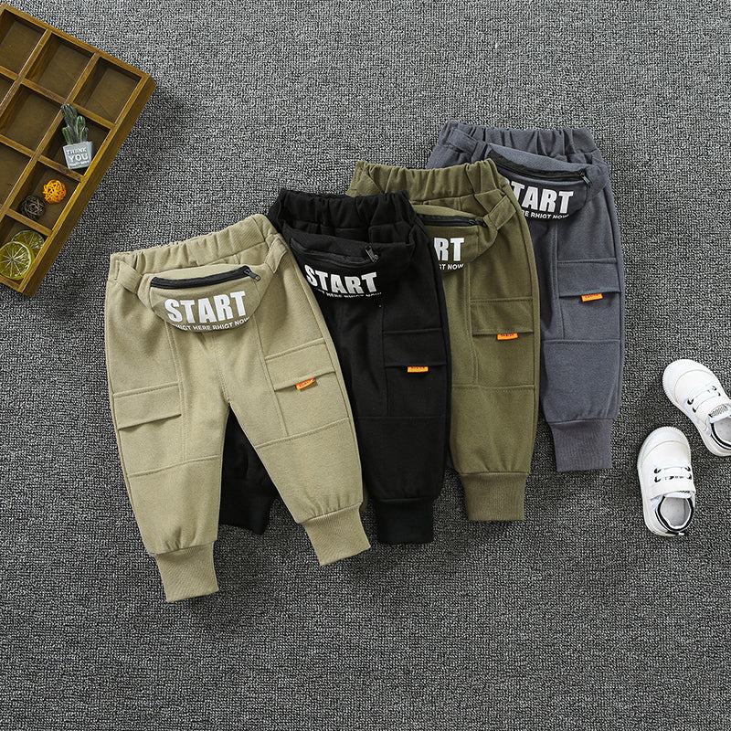 Boy's Western Style Casual Pants Children's Workwear