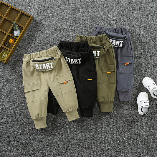 Boy's Western Style Casual Pants Children's Workwear