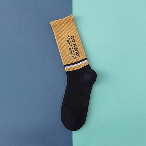 Mens Mid-calf Socks Breathable Sweat-absorbing All Season