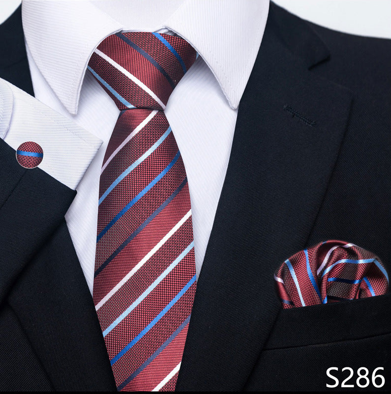 Men's Creative All-match Business Formal Wear Tie Scarf Cuff Set