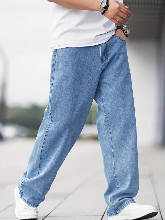 Youth, Men's Denim Loose Straight Casual Trousers