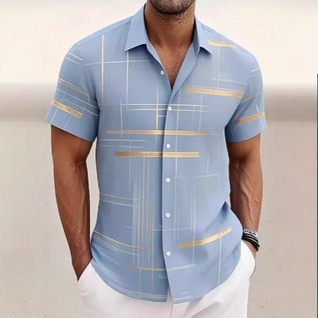 Men and Boys Button Shirt Casual Fashion Outdoor Vacation Size XXS - 6XL