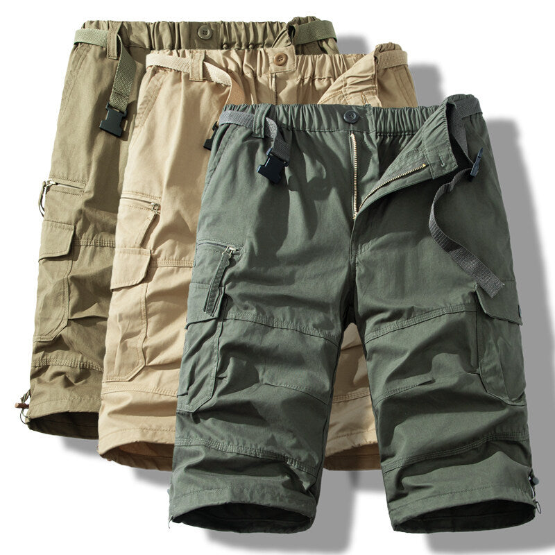 Summer Cotton Thin Cargo Shorts For Men, Size: M - 5XL