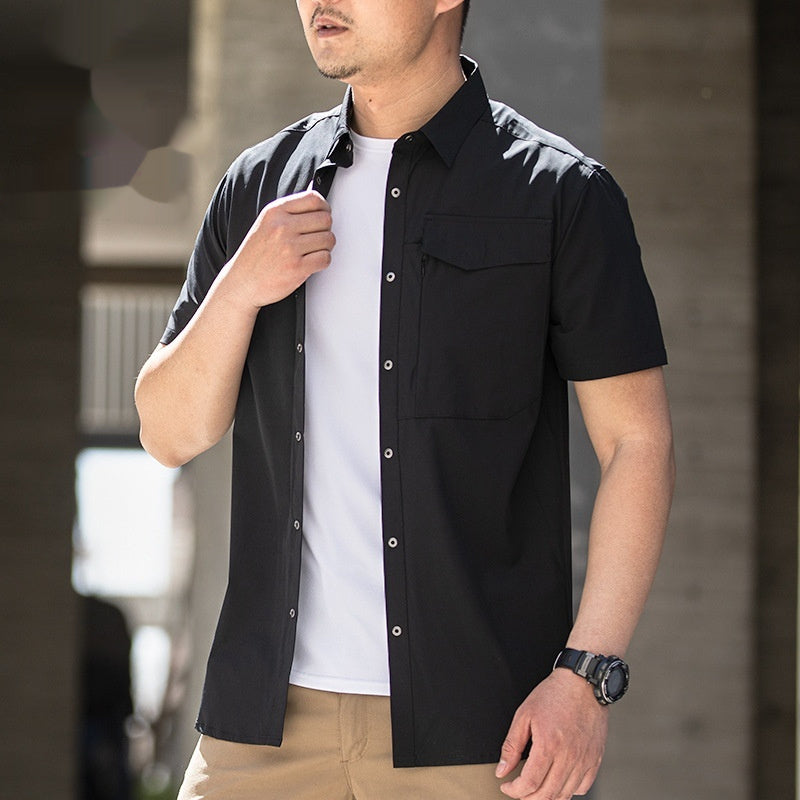 Men's Thin Breathable Casual Half Sleeve Shirt