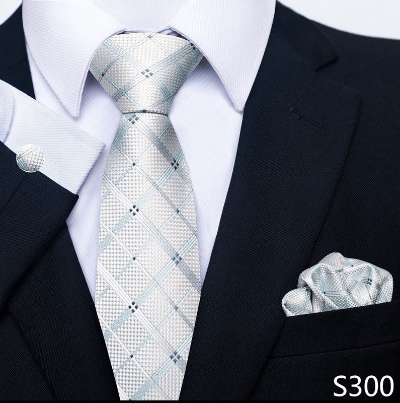Men's Creative All-match Business Formal Wear Tie Scarf Cuff Set