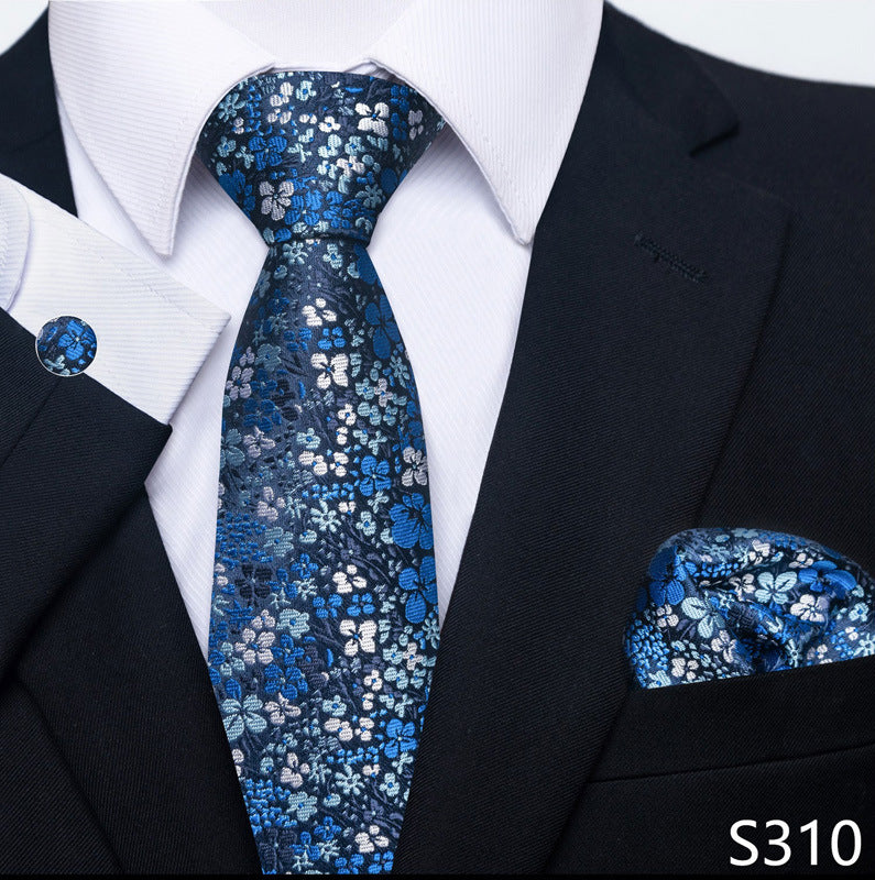 Men's Creative All-match Business Formal Wear Tie Scarf Cuff Set