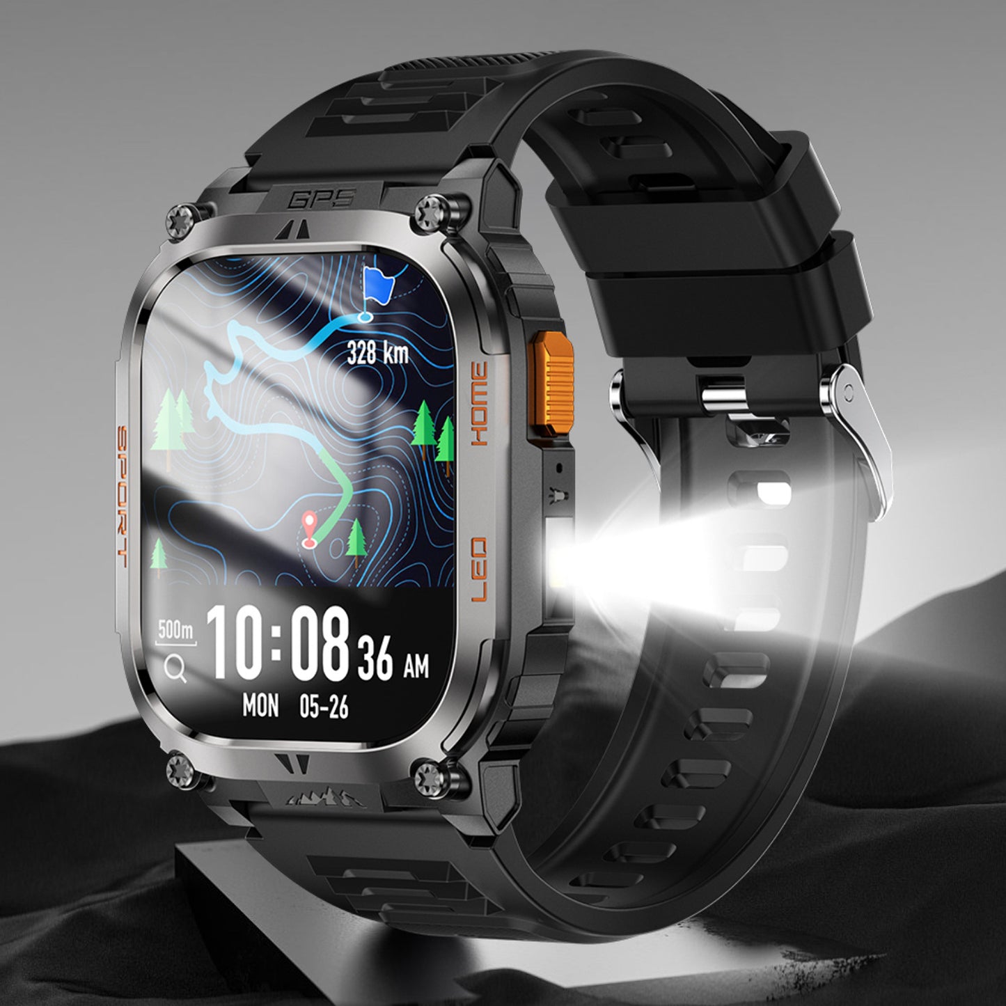 QX18 Smart Bracelet GPS Positioning Sports LED Health Monitoring Waterproof