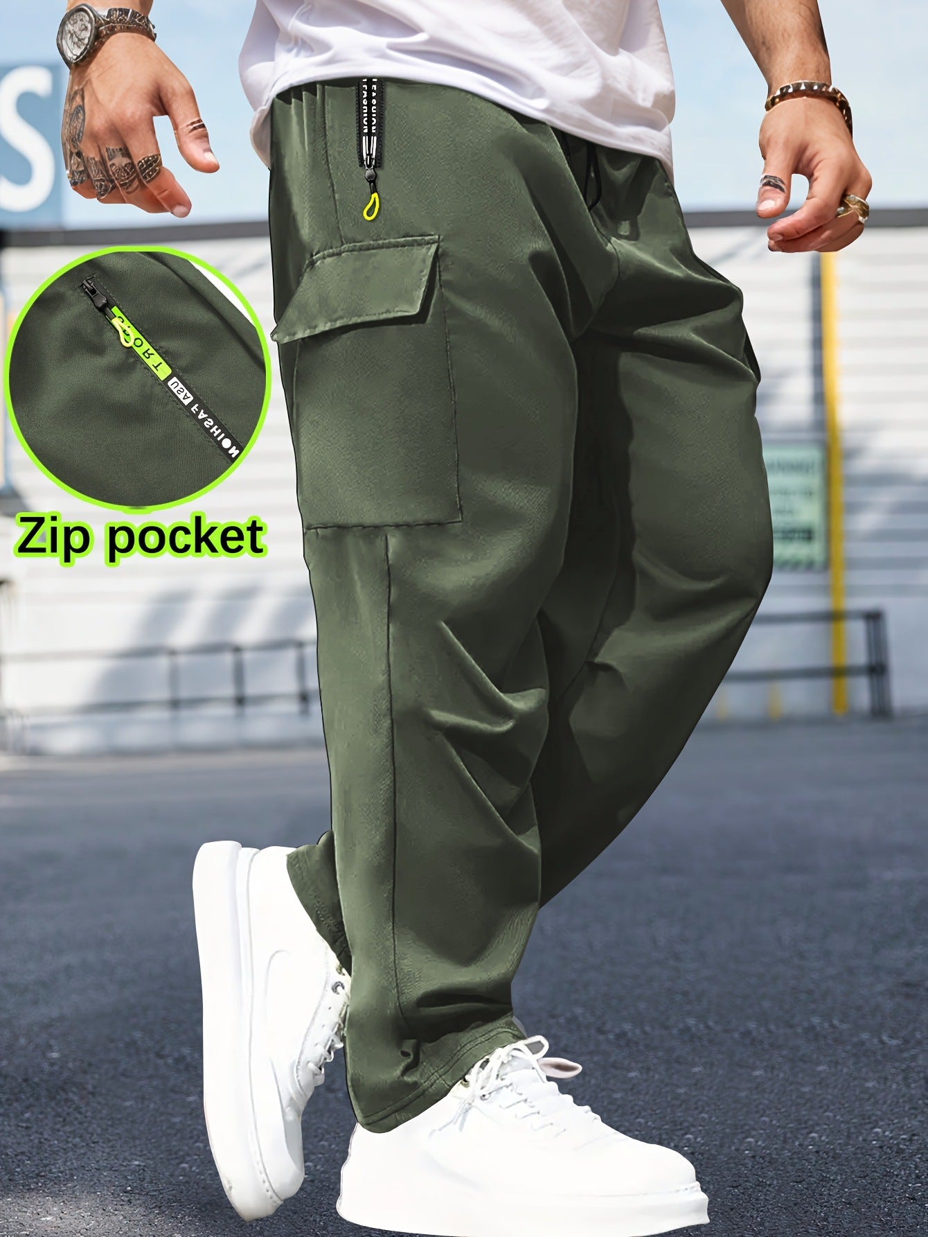 Breathable Cargo Pants Retro Workwear Size XS - XXL
